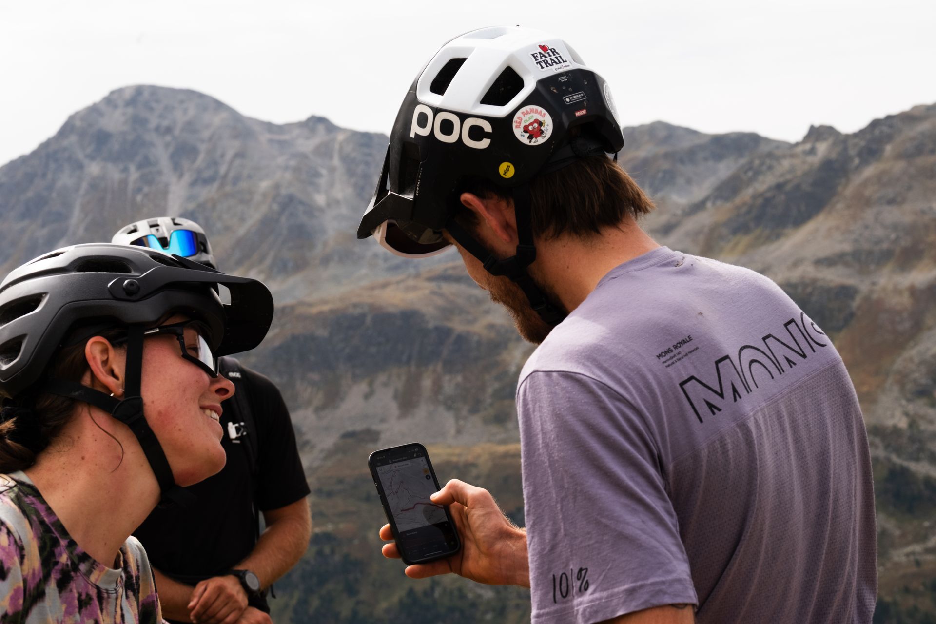 Rider on singletrack in the Klosters mountains